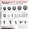 Service Caster 3 Inch Gray Polyurethane Wheel Swivel 58 Inch Threaded Stem Caster Set 2 Brakes SCC SCC-TS20S314-PPUB-58212-2-PLB-2 - alternate 5